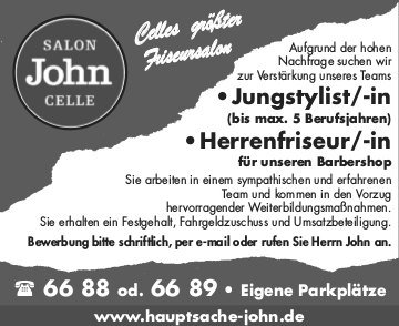 Salon John Celle - Jobs